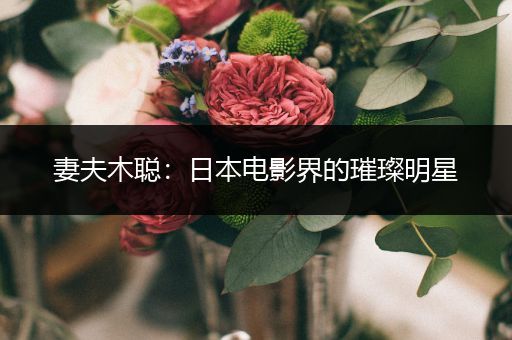 妻夫木聪：日本电影界的璀璨明星
