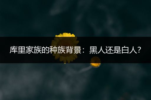 库里家族的种族背景：黑人还是白人？