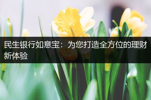 民生银行如意宝：为您打造全方位的理财新体验