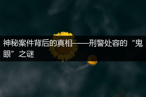 神秘案件背后的真相——刑警处容的“鬼眼”之谜