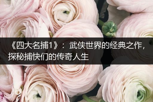 《四大名捕1》：武侠世界的经典之作，探秘捕快们的传奇人生