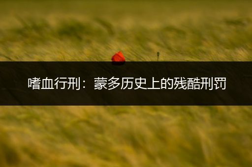 嗜血行刑：蒙多历史上的残酷刑罚