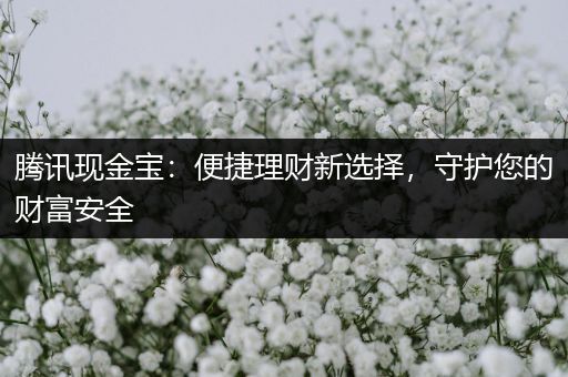 腾讯现金宝：便捷理财新选择，守护您的财富安全