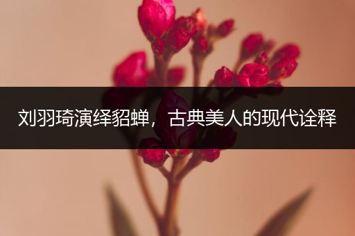 刘羽琦演绎貂蝉，古典美人的现代诠释