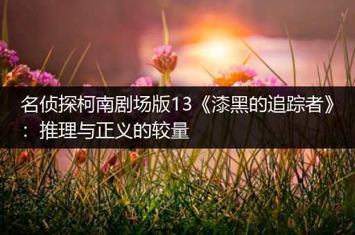 名侦探柯南剧场版13《漆黑的追踪者》：推理与正义的较量