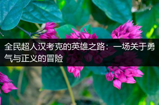 全民超人汉考克的英雄之路：一场关于勇气与正义的冒险