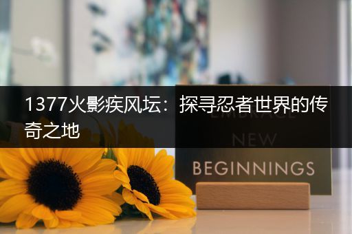 1377火影疾风坛：探寻忍者世界的传奇之地