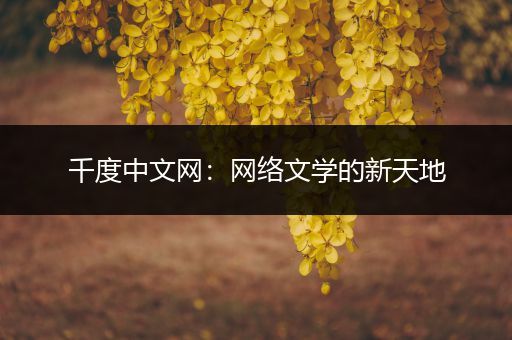 千度中文网:网络文学的新天地
