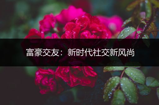 富豪交友：新时代社交新风尚