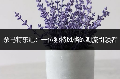 杀马特东旭：一位独特风格的潮流引领者