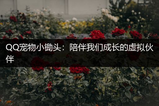 QQ宠物小锄头：陪伴我们成长的虚拟伙伴