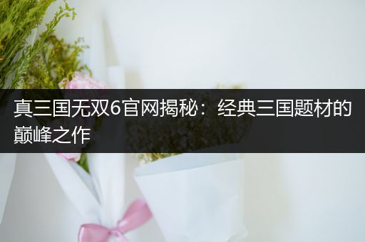 真三国无双6官网揭秘：经典三国题材的巅峰之作