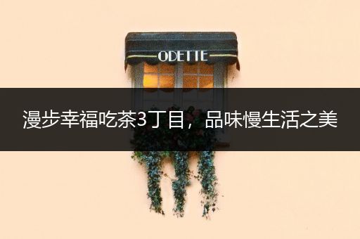 漫步幸福吃茶3丁目，品味慢生活之美