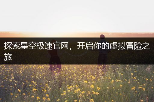 探索星空极速官网，开启你的虚拟冒险之旅