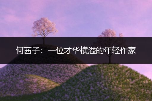 何茜子：一位才华横溢的年轻作家