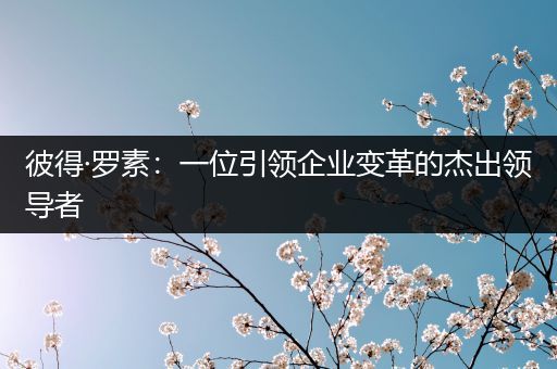 彼得·罗素：一位引领企业变革的杰出领导者
