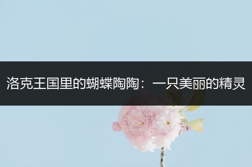 洛克王国里的蝴蝶陶陶：一只美丽的精灵