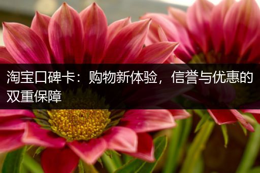 淘宝口碑卡：购物新体验，信誉与优惠的双重保障
