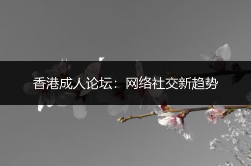 香港成人论坛：网络社交新趋势
