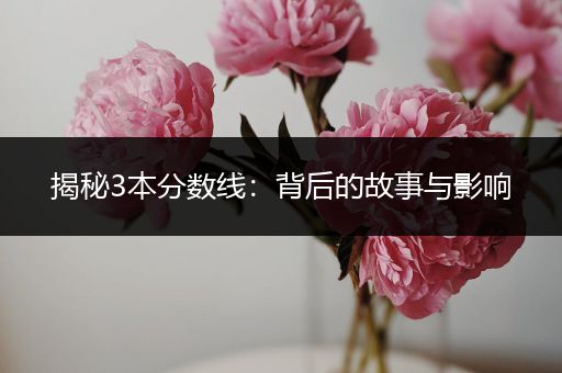 揭秘3本分数线：背后的故事与影响