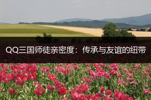 QQ三国师徒亲密度：传承与友谊的纽带