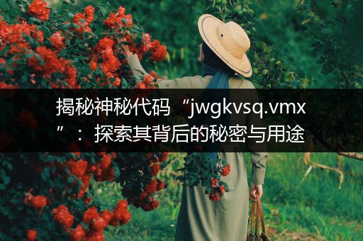 揭秘神秘代码“jwgkvsq.vmx”：探索其背后的秘密与用途