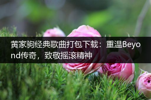 黄家驹经典歌曲打包下载：重温Beyond传奇，致敬摇滚精神