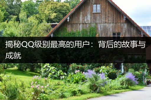 揭秘QQ级别最高的用户：背后的故事与成就