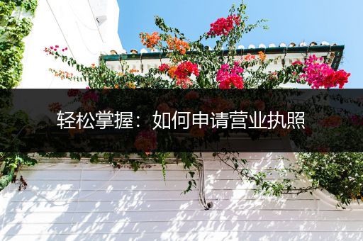 轻松掌握：如何申请营业执照