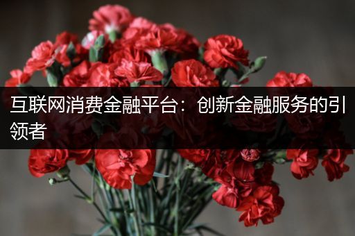 互联网消费金融平台:创新金融服务的引领者