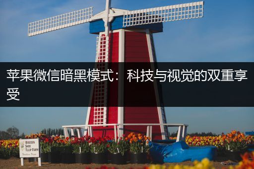 苹果微信暗黑模式：科技与视觉的双重享受