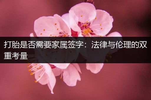 打胎是否需要家属签字：法律与伦理的双重考量