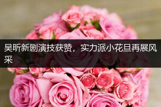吴昕新剧演技获赞,实力派小花旦再展风采