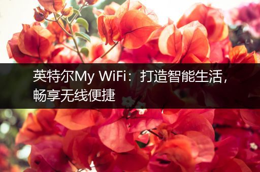 英特尔My WiFi：打造智能生活，畅享无线便捷