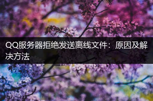QQ服务器拒绝发送离线文件：原因及解决方法