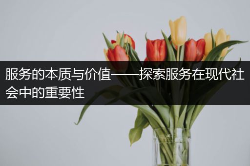 服务的本质与价值——探索服务在现代社会中的重要性