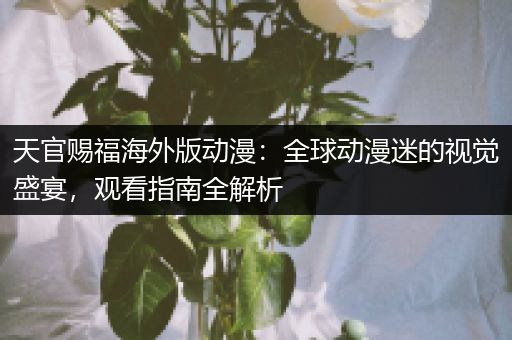 天官赐福海外版动漫：全球动漫迷的视觉盛宴，观看指南全解析