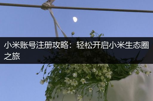 小米账号注册攻略：轻松开启小米生态圈之旅