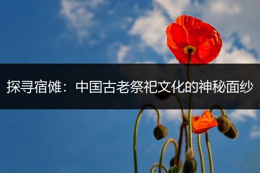 探寻宿傩:中国古老祭祀文化的神秘面纱