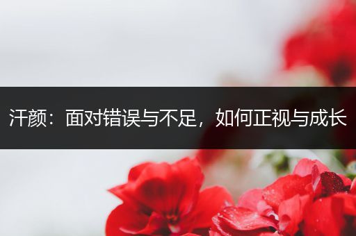 汗颜：面对错误与不足，如何正视与成长