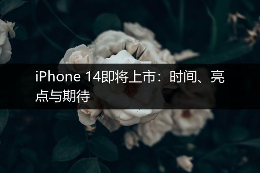 iPhone 14即将上市：时间、亮点与期待