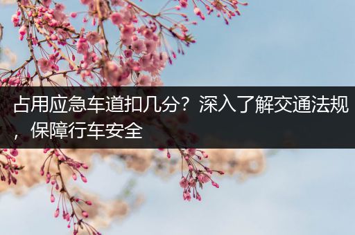 占用应急车道扣几分？深入了解交通法规，保障行车安全