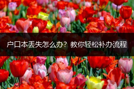 户口本丢失怎么办？教你轻松补办流程