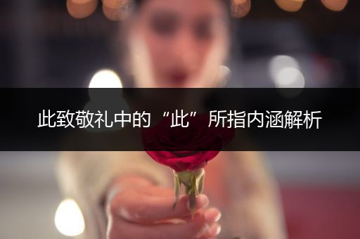 此致敬礼中的“此”所指内涵解析
