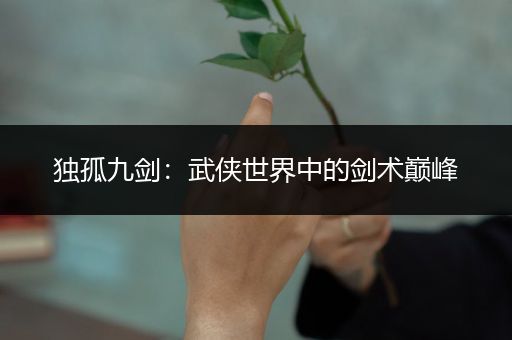 独孤九剑：武侠世界中的剑术巅峰