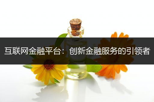 互联网金融平台：创新金融服务的引领者